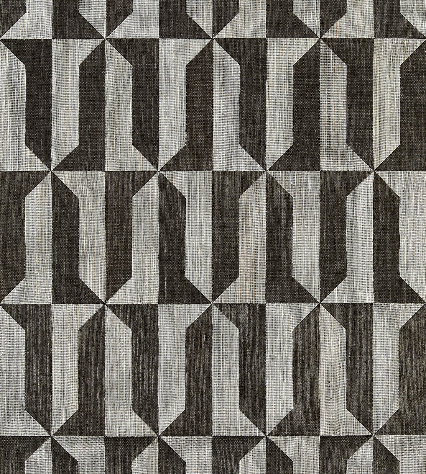 Order Scalamandre Wallpaper Pattern Sc 0003Wp88463 Name Mezzo - Sisal Steel & Black Pearl Geometric|Graphic Wallpaper
