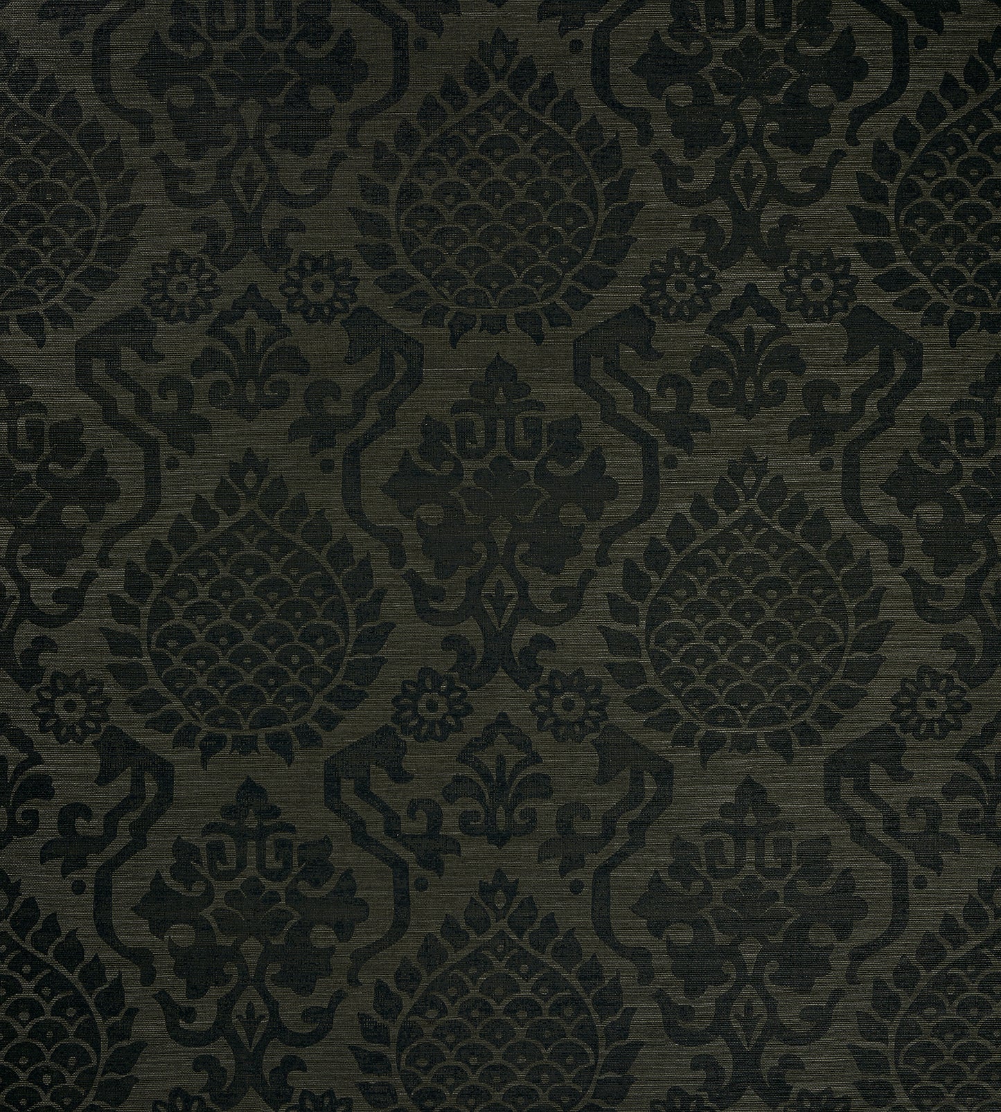 Save Scalamandre Wallpaper Pattern Sc 0004Wp88378 Name Surat Sisal Jet Chinoiserie|Damask Wallpaper