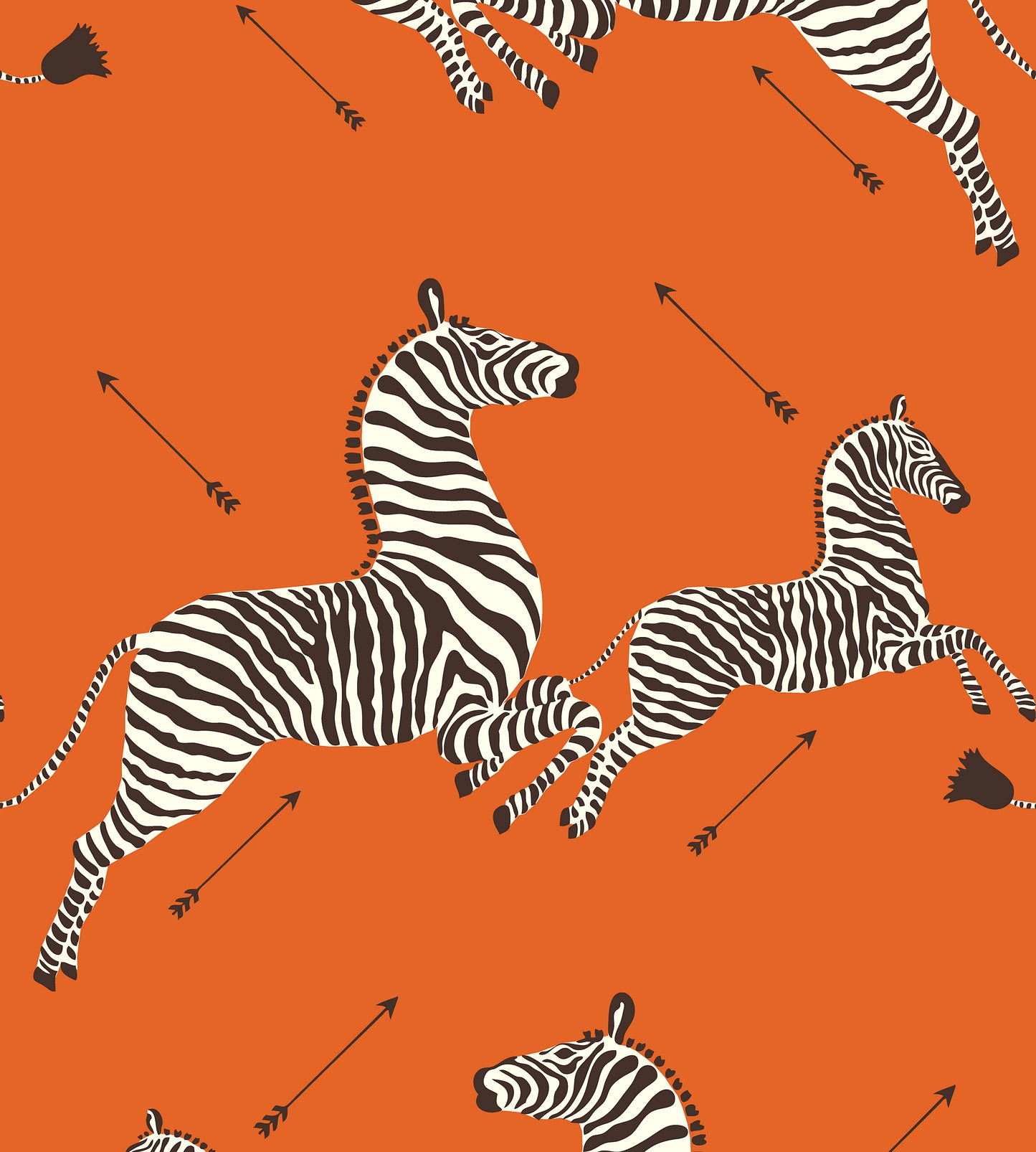 Find Scalamandre Wallpaper Pattern Sc 0012Wp81388Mv Name Zebras - Vinyl Orange Bird Wallpaper