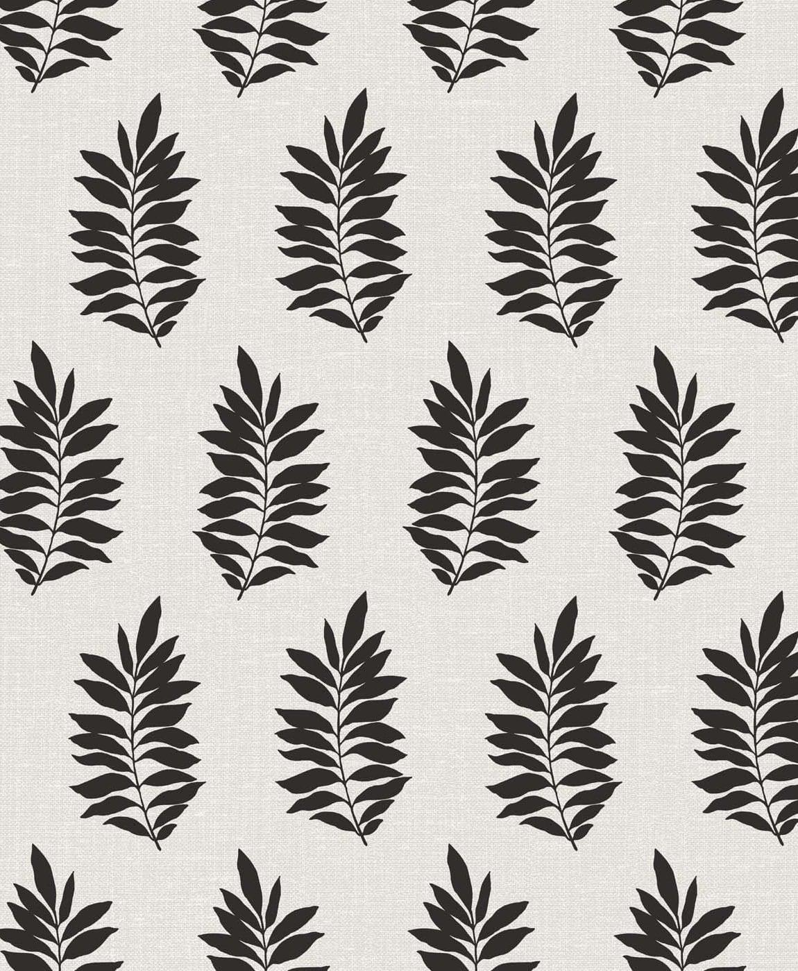 SL80300 | Pinnate Silhouette, Black - Seabrook Designs Wallpaper
