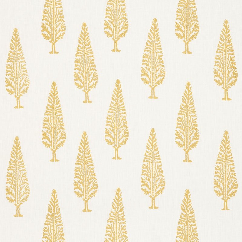 Purchase sample of 178512 Juniper Block Print, Yellow by Schumacher Fabric