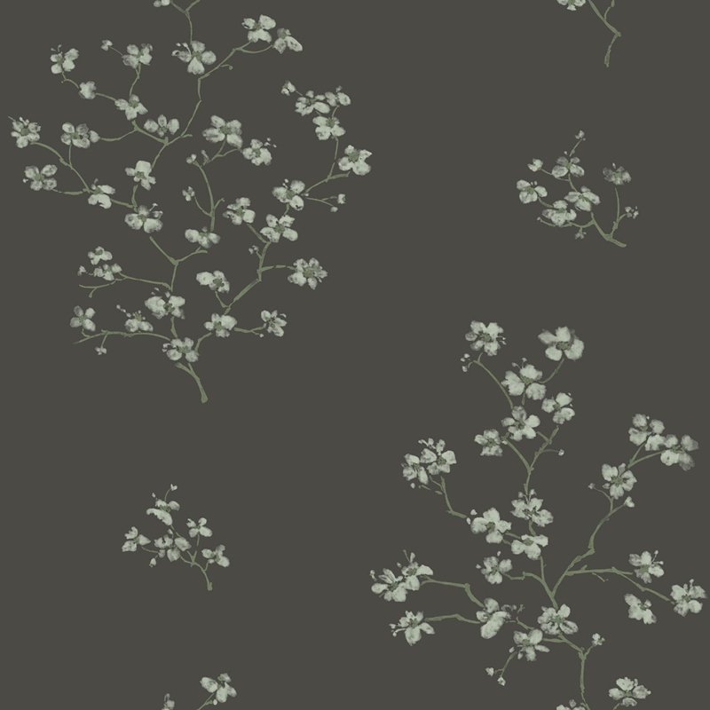 DD148737 | Design Department, Morrible Black Floral Wallpaper Black -  Brewster