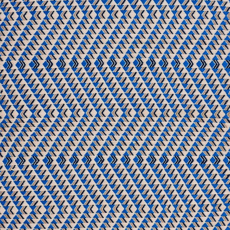 Purchase sample of 79222 Amates Hand Woven Brocade, Ocean by Schumacher Fabric