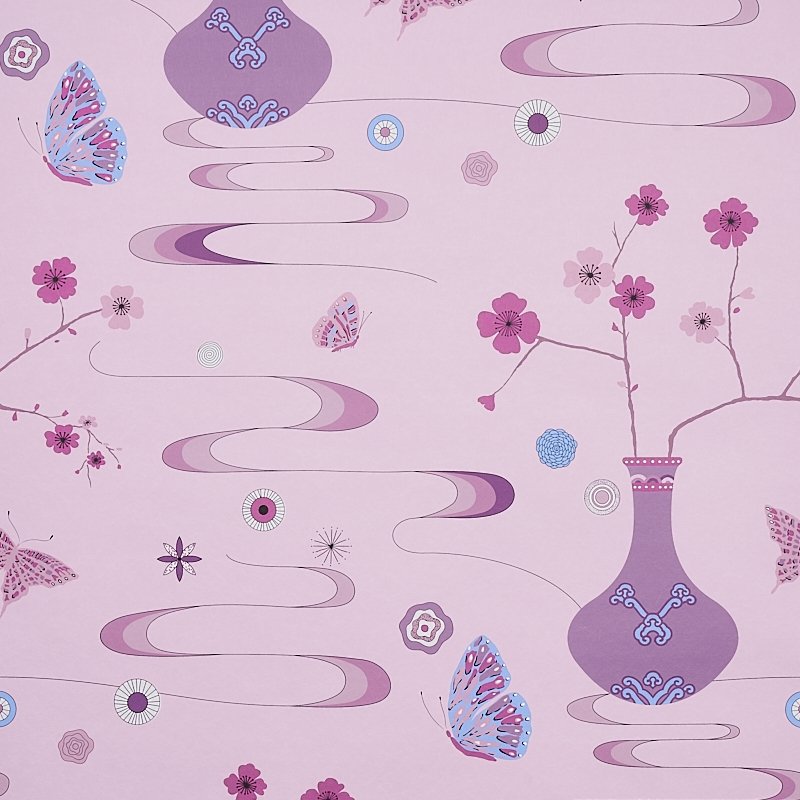 Save on 5013592 Fantasia Peony Pink Schumacher Wallcovering Wallpaper