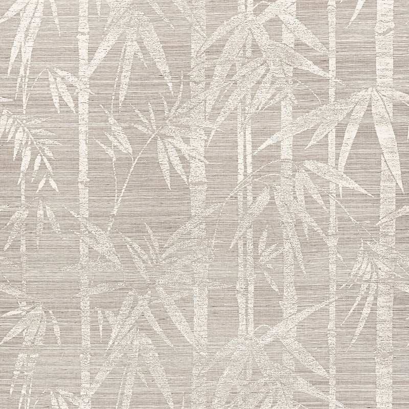 View 5008311 Les Bambous Sisal Fog Schumacher Wallpaper