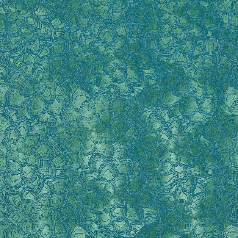 Purchase sample of 78342 Lotus Embroidery, Jade by Schumacher Fabric