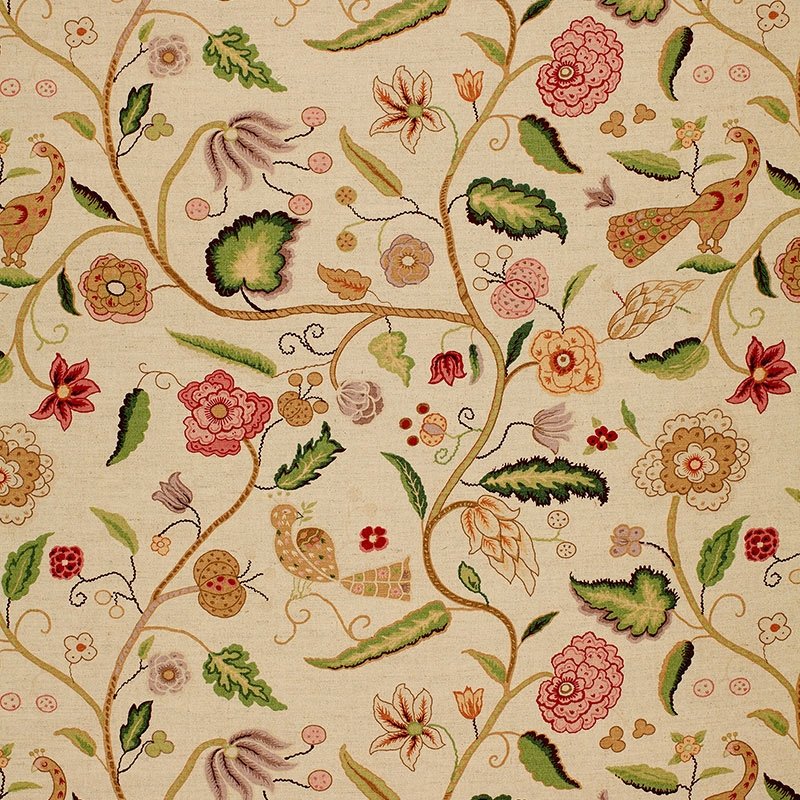 Purchase sample of 1307002 Apsley Vine, Rose by Schumacher Fabric