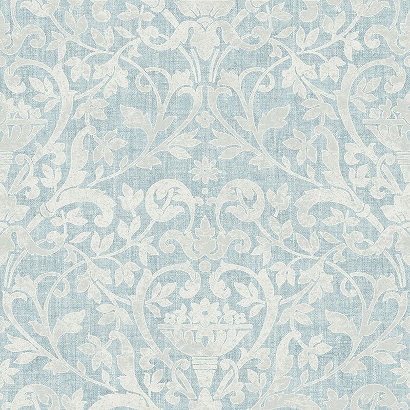 Search 1621112 Bruxelles Blue Damask by Seabrook Wallpaper