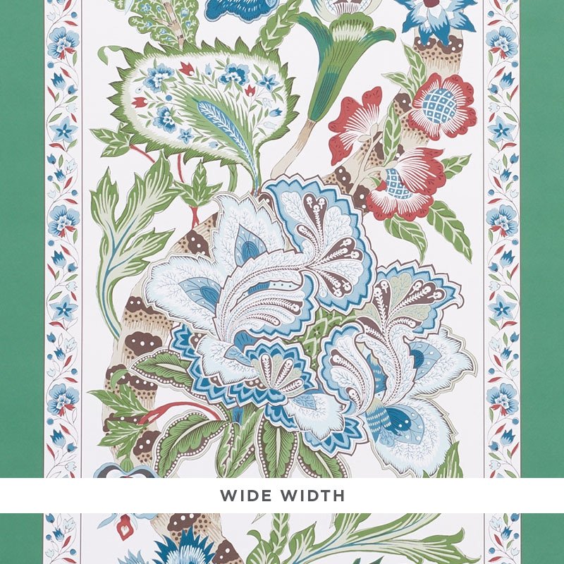 Acquire 5010170 Anjou Stripe Emerald Schumacher Wallpaper