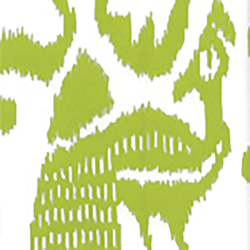 View 2435-52WP Bali Ii Chartreuse on Almost White by Quadrille Wallpaper