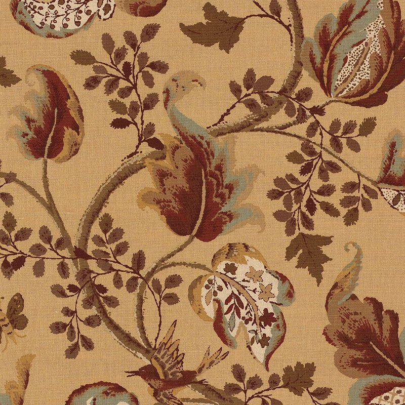 Purchase sample of 2639647 Fox Hollow, Honey And Smoke by Schumacher Fabric