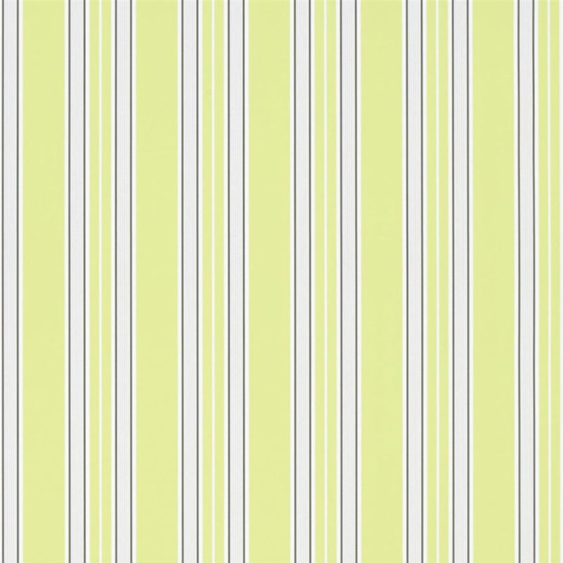 View P586/07 Pinstripe Lime by Designer Guild Wallpaper
