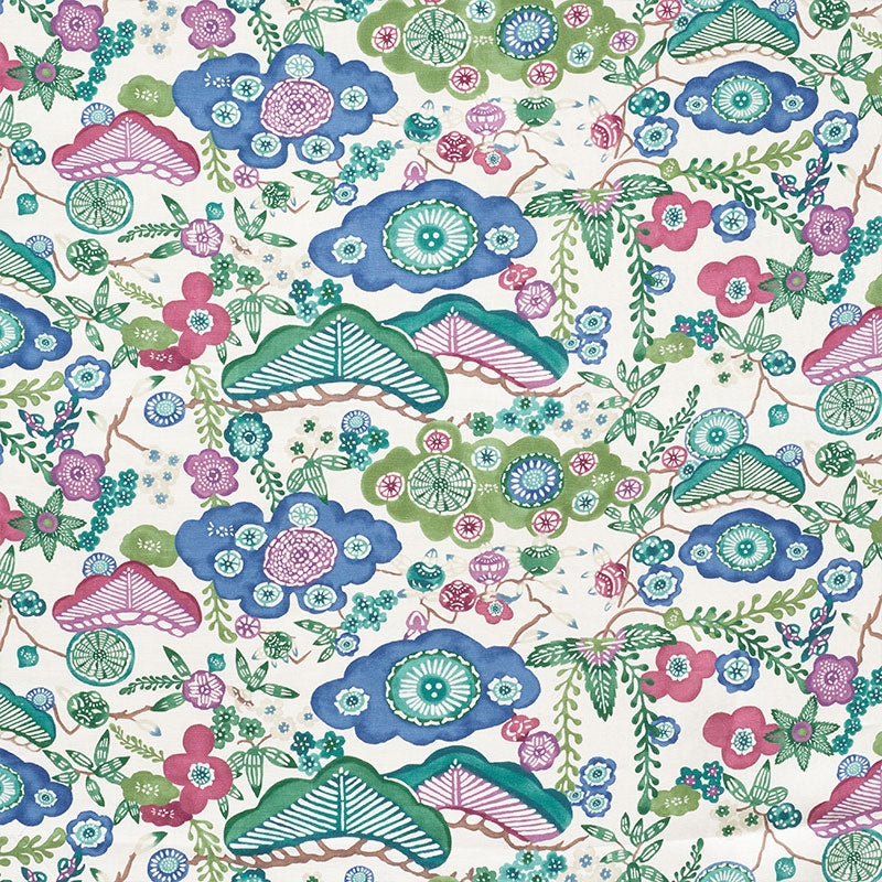 Purchase sample of 177011 Yume, Emerald by Schumacher Fabric