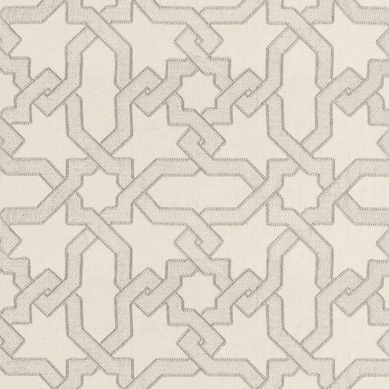 Purchase sample of 67572 Cordoba Embroidery, Pearl by Schumacher Fabric