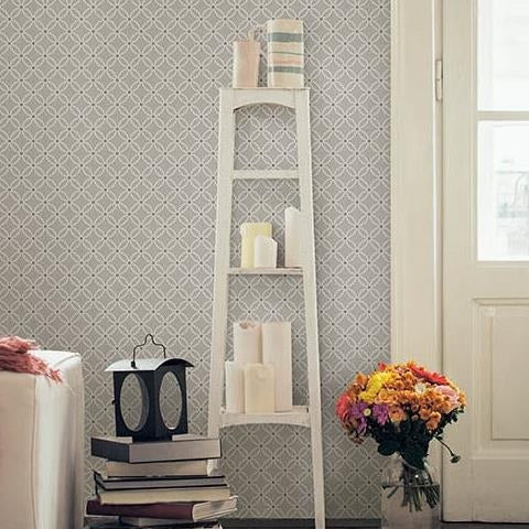 View 2625-21843 Symetrie Kinetic Grey Geometric Floral A Street Prints Wallpaper