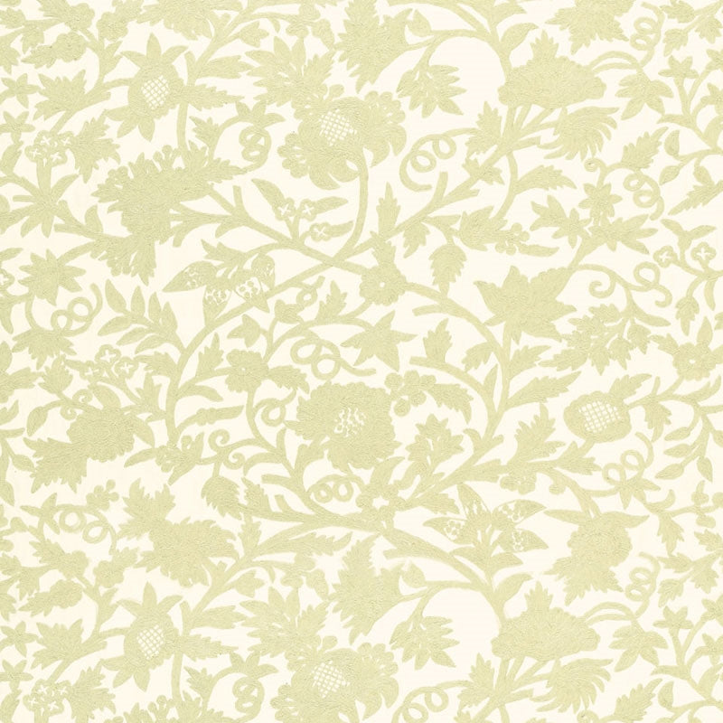 Purchase sample of 63760 Sissinghurst Crewel, Ivory by Schumacher Fabric