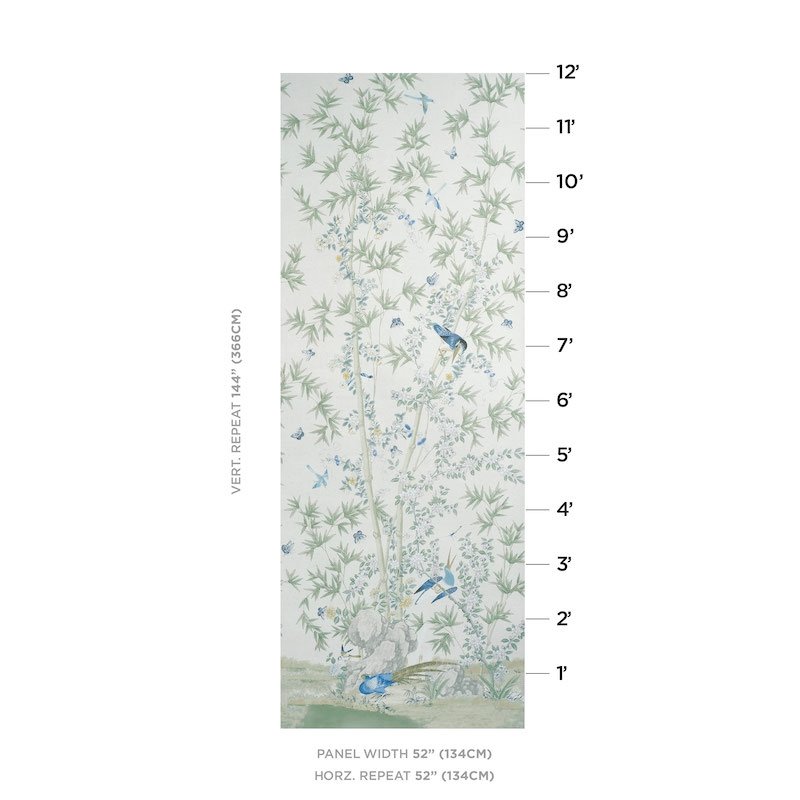 Shop 5007745 Brighton Pavilion Green Schumacher Wallcovering Wallpaper