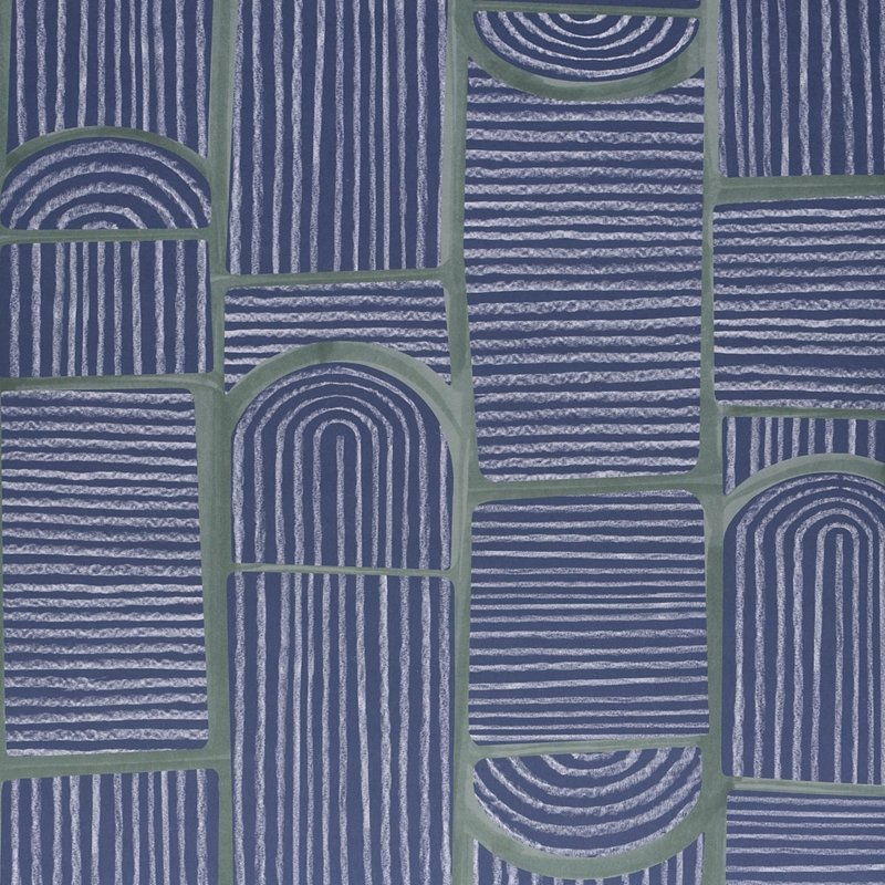 Shop 5013683 Bloomsbury Deep Navy Schumacher Wallcovering Wallpaper