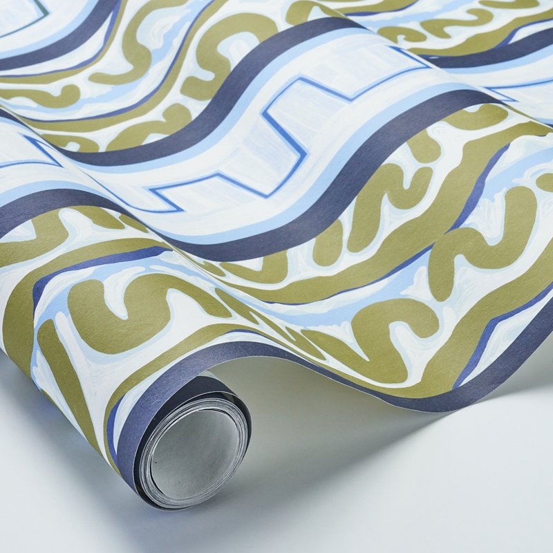 Select 5014180 Night At The Opera Deep Blue and Olive Schumacher Wallpaper