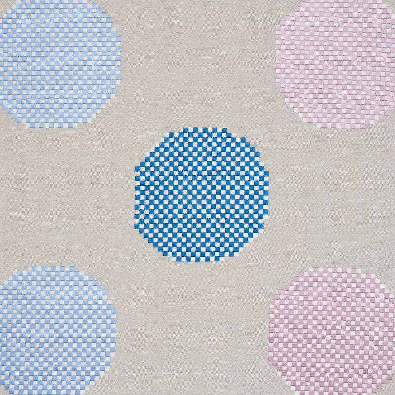 Purchase sample of 78941 Hansen Embroidery, Blue & Lilac by Schumacher Fabric