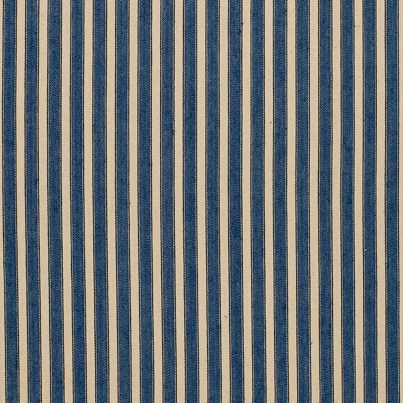 Purchase sample of 3475004 Antique Ticking Stripe, Denim by Schumacher Fabric