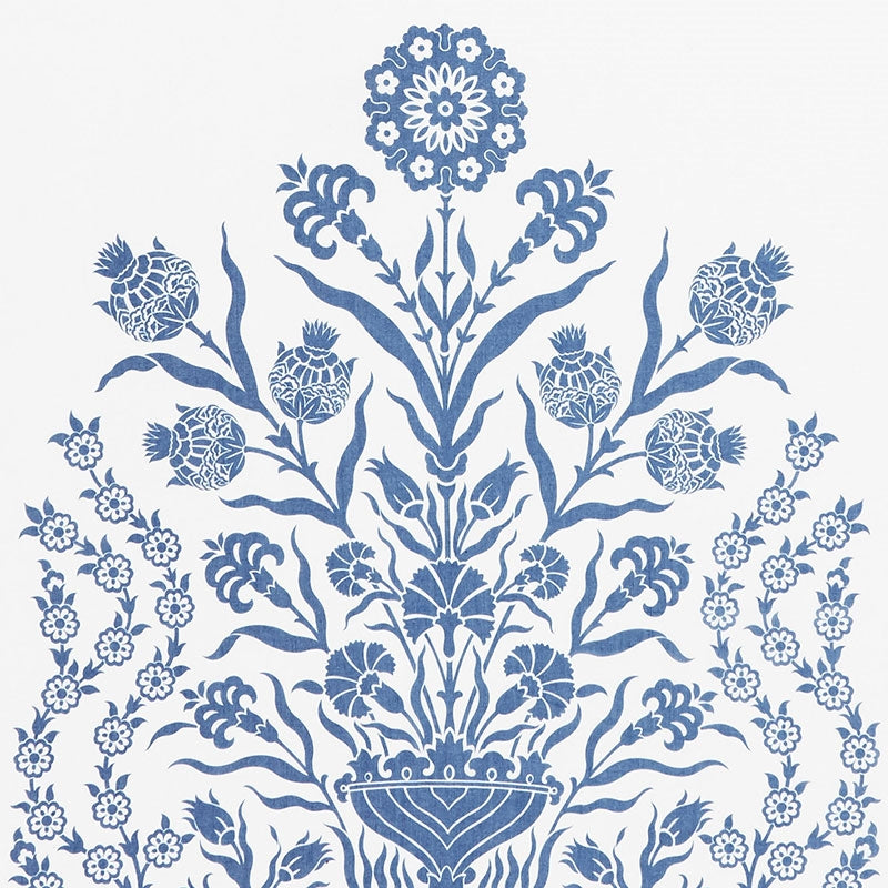 Purchase sample of 178090 Iznik Sheer, Blue by Schumacher Fabric