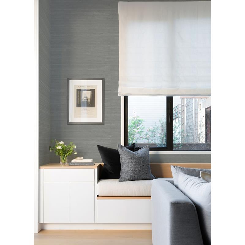 Shop 2923-86138 Twine Sakiya Slate Grasscloth Slate A-Street Prints Wallpaper