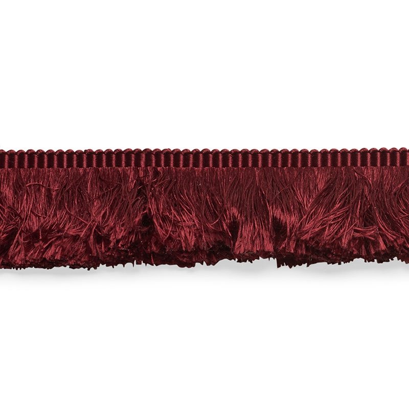 74589 | Francois Silk Brush Fringe, Burgundy - Schumacher Fabric