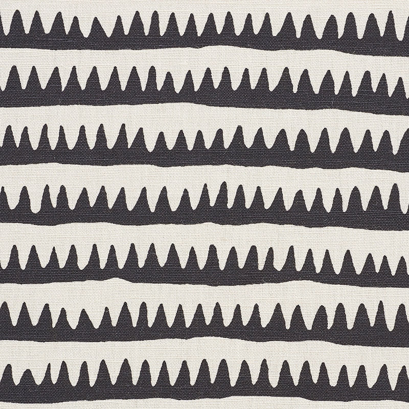 Purchase sample of 177971 Corfu Stripe, Black by Schumacher Fabric
