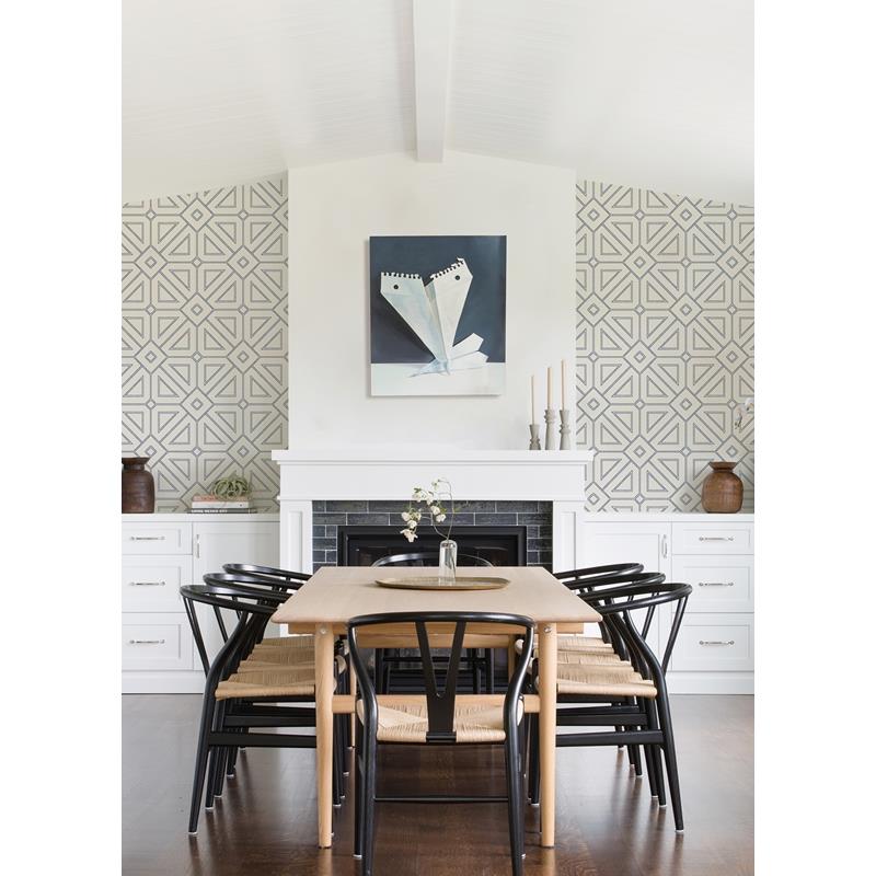 Buy 2973-87372 Daylight Voltaire Indigo Beaded Geometric Indigo A-Street Prints Wallpaper