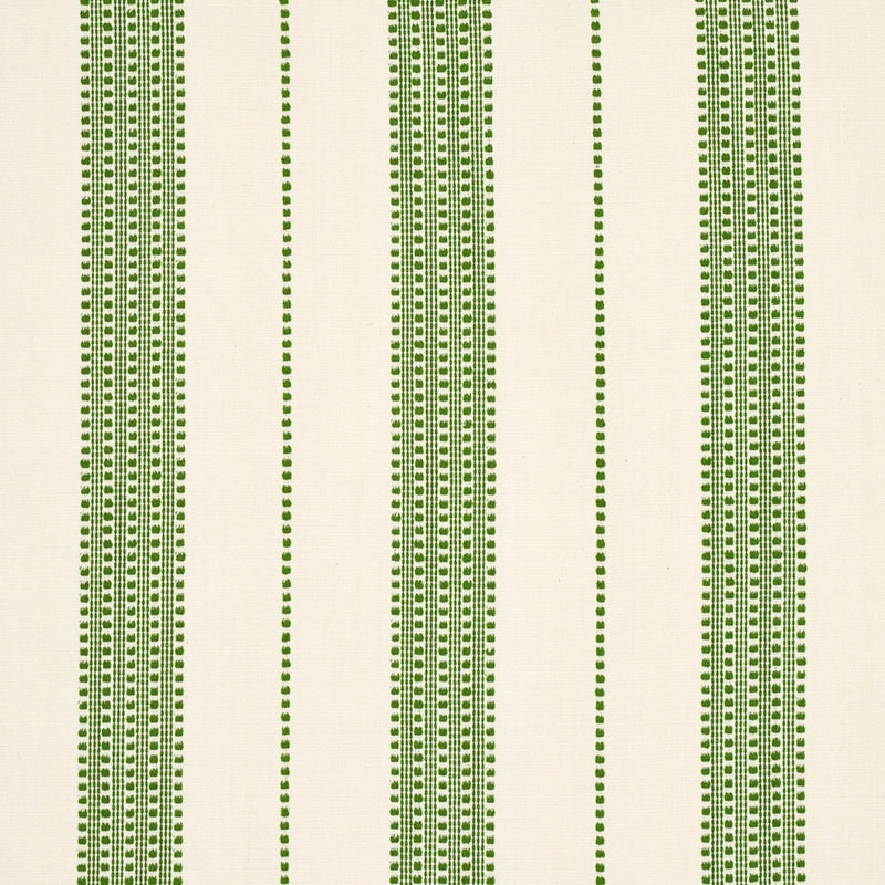 Purchase sample of 79093 Lubeck Stripe, Green by Schumacher Fabric