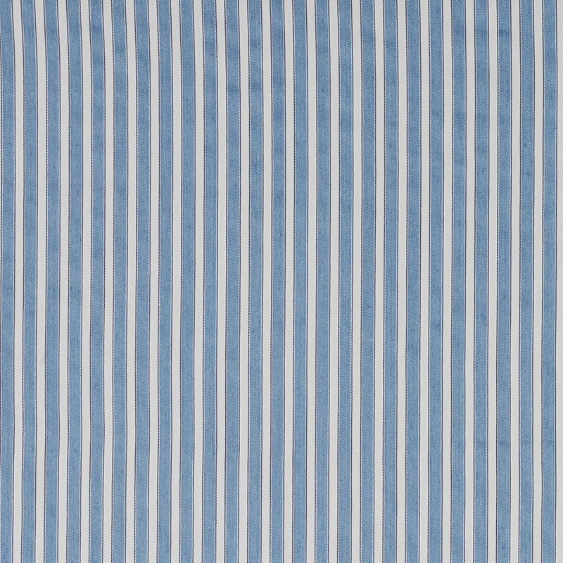 Purchase sample of 3475008 Antique Ticking Stripe, Bleu by Schumacher Fabric
