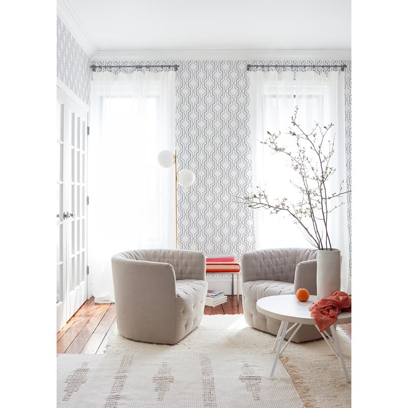 Buy 2973-90602 Daylight Rion Grey Trellis Grey A-Street Prints Wallpaper