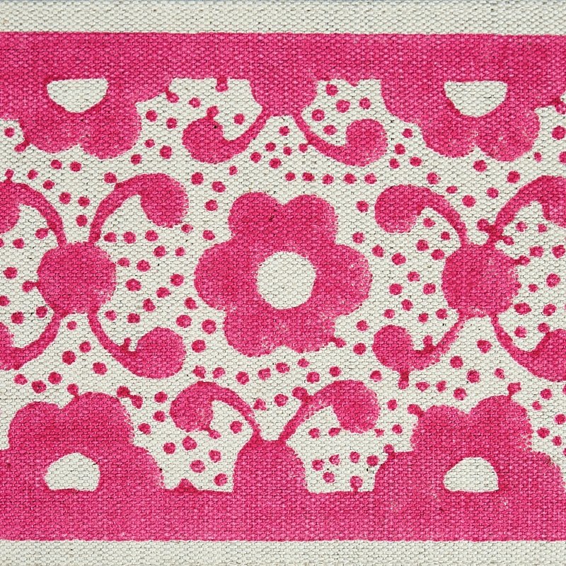 Save 79122 Brinda Hand Blocked Tape Pink By Schumacher Trim