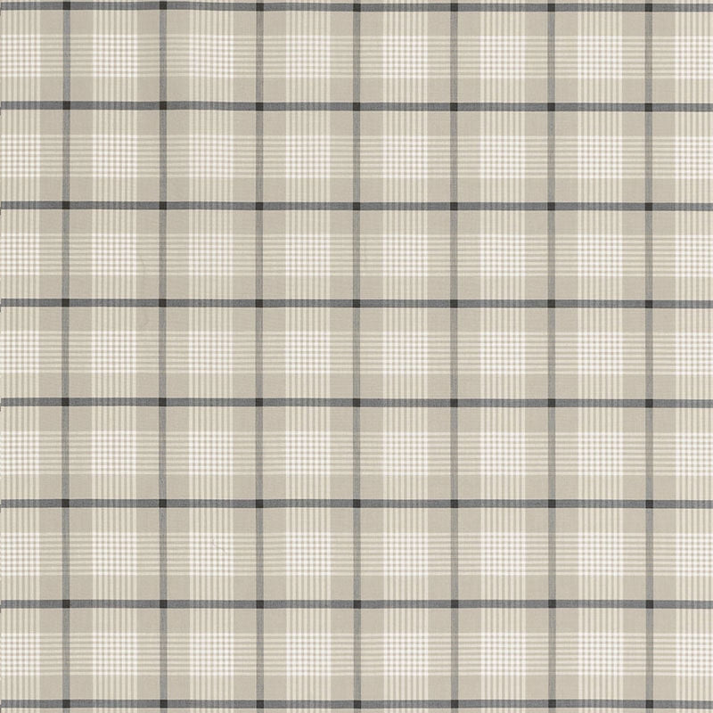 Purchase sample of 68022 St. Lucia Plaid, Stone by Schumacher Fabric