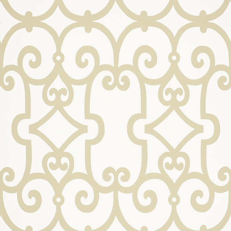 Find 5005052 Manor Gate Sand Schumacher Wallpaper