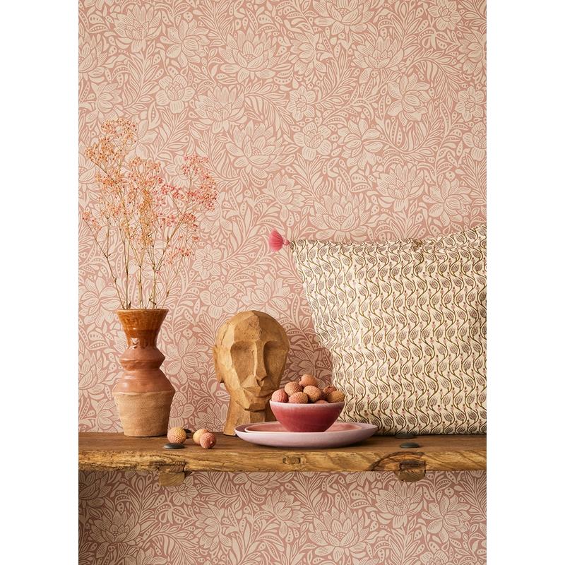 316023 Posy Zahara Coral Floral Wallpaper by Eijffinger,316023 Posy Zahara Coral Floral Wallpaper by Eijffinger2