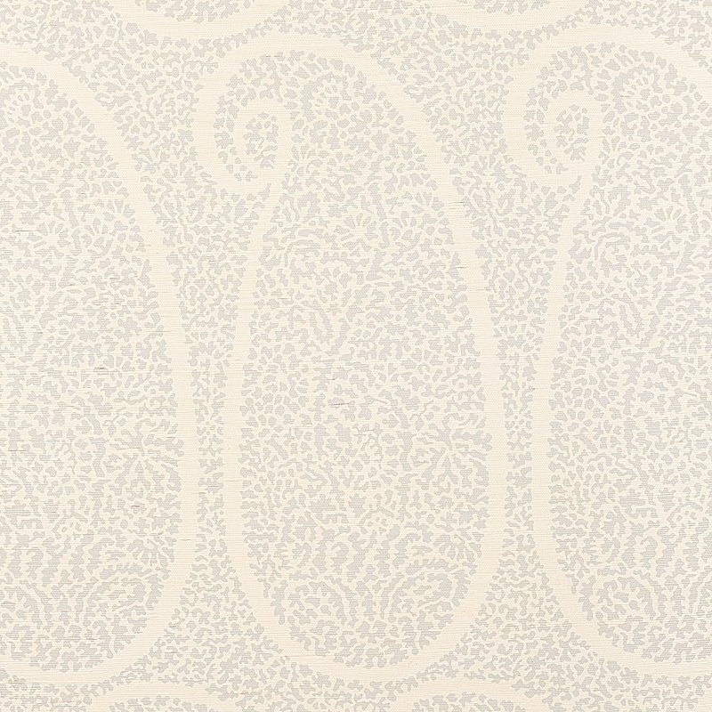 View 5013031 Ambala Paisley Sisal Slate Schumacher Wallcovering Wallpaper