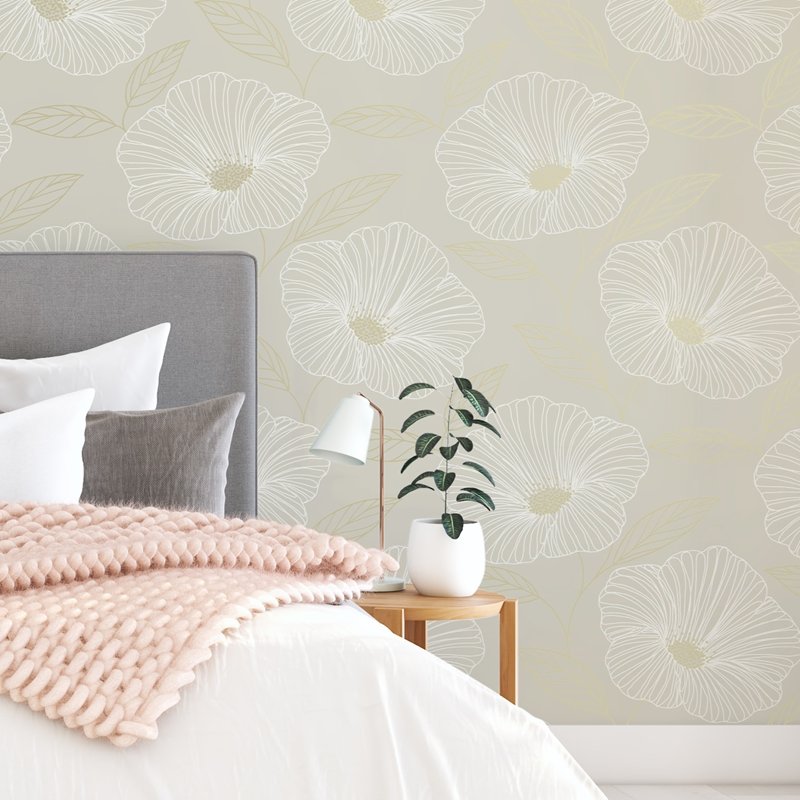 Search Nus3579 Dove Floweret Abstract Peel And Stick Wallpaper
