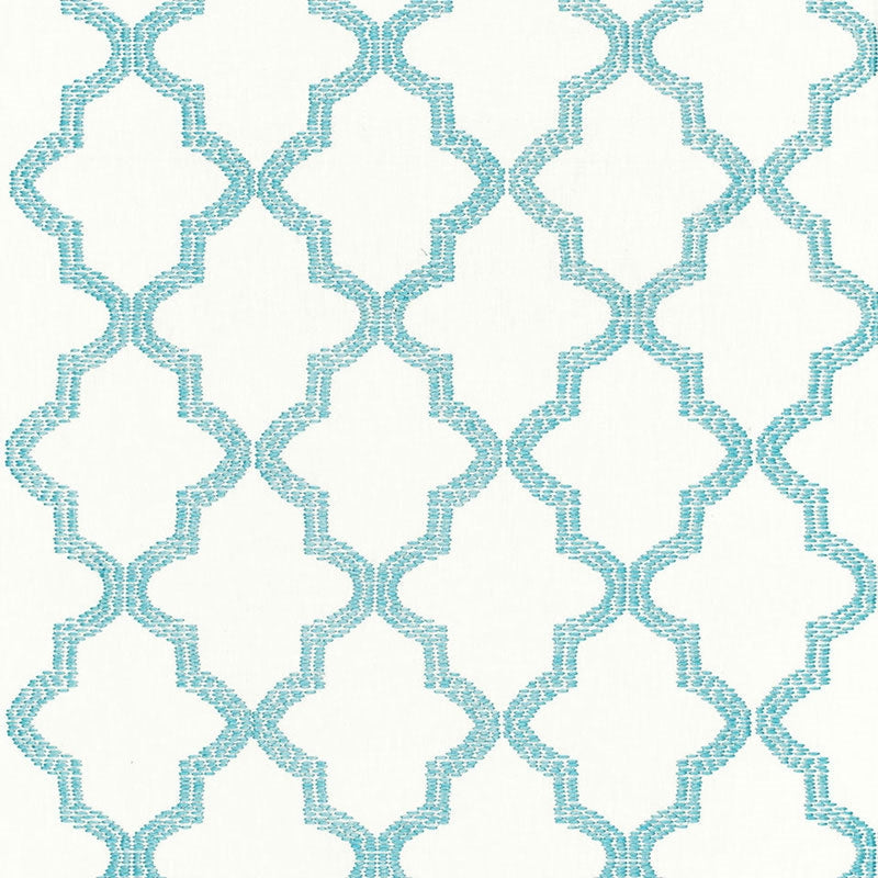 Purchase sample of 68342 Tangier Embroidery, Caribbean by Schumacher Fabric