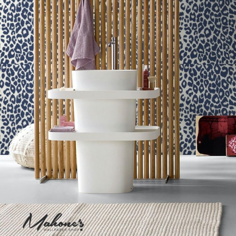 Shop 5007010 Iconic Leopard Ink Schumacher Wallpaper