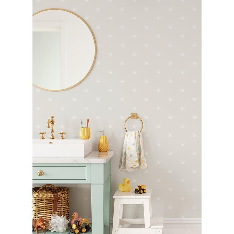 4060-347703 Fable Bea Silver Crowns Wallpaper by Chesapeake,4060-347703 Fable Bea Silver Crowns Wallpaper by Chesapeake2
