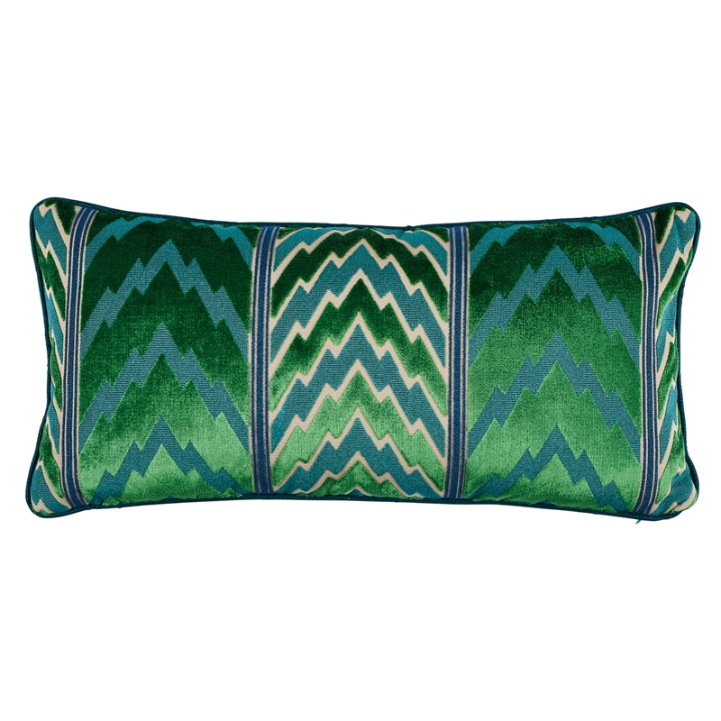 So7711018 | Florentine Velvet Pillow, Emerald - Schumacher Furniture and Accessories