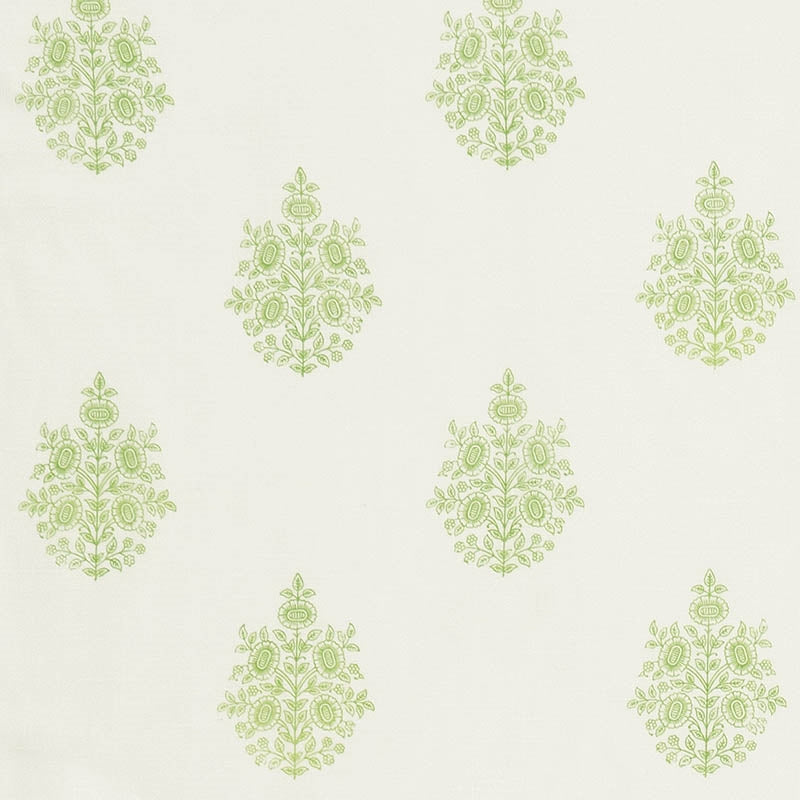 Purchase sample of 178371 Asara Flower Sheer, Green by Schumacher Fabric