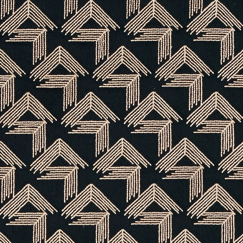 Purchase sample of 69430 V Step, Black by Schumacher Fabric