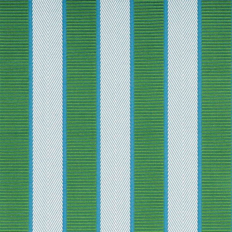 Purchase sample of 77100 Ribbon Stripe, Emerald by Schumacher Fabric