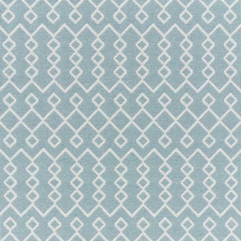 Purchase sample of 72111 Bricolette, Sky by Schumacher Fabric
