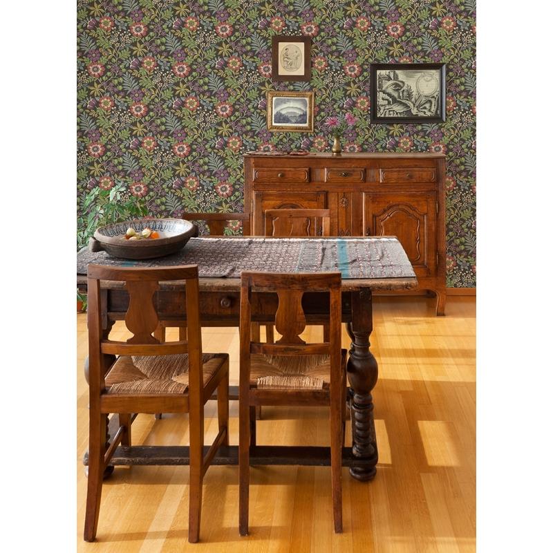 Purchase 2970-87534 Revival Voysey Brown Floral Wallpaper Brown A-Street Prints Wallpaper