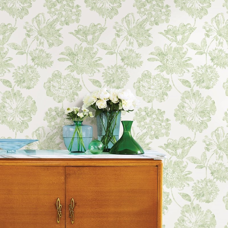 Acquire 2901-25419 Perennial Folia Light Green Floral A Street Prints Wallpaper