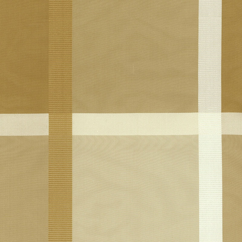 Purchase sample of 61130 Surat Silk Plaid, Champagne by Schumacher Fabric